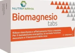 Aqua Viva Nutrifarma - Biomagnesio Tabs Integratore con 4 fonti di magnesio per la stanchezza, 60 compresse