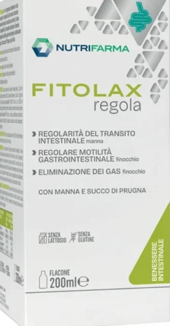 Aqua Viva Nutrifarma - Fitolax Regola Sciroppo per la regolarità del transito intestinale, 200 ml