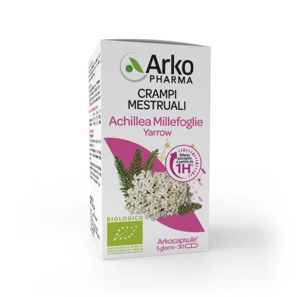 ArkoPharma Arkocapsule - Achillea Millefoglie Integratore Crampi Mestruali, 30 capsule