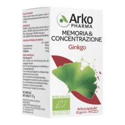 Arkopharma Arkocapsule Ginkgo Bio - Integratore alimentare per la memoria, 130 capsule