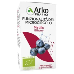 Arkopharma Arkocapsule Mirtillo - Integratore per il microcircolo e le gambe gonfie, 130 capsule