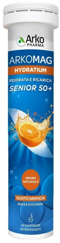 Arkopharma Arkomag Hydratium Senior 50+ Integratore per energia e reidratazione, 24 compresse