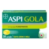 Aspi Gola Caramelle Antinfiammatorio per Gola Infiammata e Mal di Gola Gusto Limone Miele, 16 Pastiglie