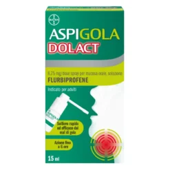 Aspi Gola DolAct 8,75mg Flurbiprofene Spray per Mucosa Orale Sollievo dal Mal di Gola, 15ml