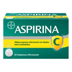 Aspirina C Antinfiammatorio Antidolorifico per Influenza Raffreddore e febbre con Vitamina C, 20 Compresse