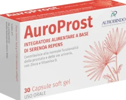 Aurobindo Pharma AuroProst Integratore Prostata e Vie Urinarie, 30 Capsule Soft