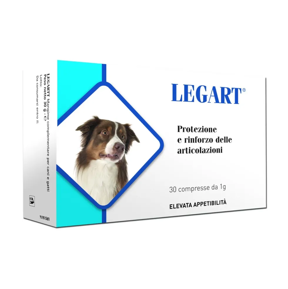 Aurora Biofarma Legart Mangime Complementare per Cani e Gatti, 30 compresse