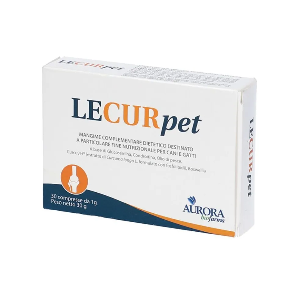 Aurora Lecurpet Mangime Complementare per Cani e Gatti, 30 Compresse