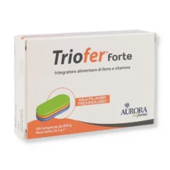 Aurora Triofer Forte Integratore Alimentare Ferro e Vitamine, 30 Compresse