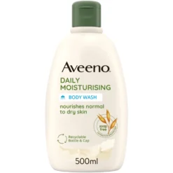 Aveeno Daily Moisturising Detergente Corpo Bagnoschiuma per Pelli da Normali a Secche, 500ml