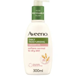 Aveeno Daily Moisturizing Crema Olio Olio-Crema Idratante per Pelli da Normali a Secche, 300ml