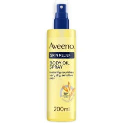 Aveeno Skin Relief - Olio spray per il corpo nutriente per la pelle secca e sensibile, 200 ml