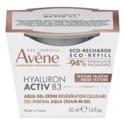 Avène Hyaluron Activ B3 Aqua Gel Crema - Ricarica viso rigenerante e rimpolpante, 50 ml