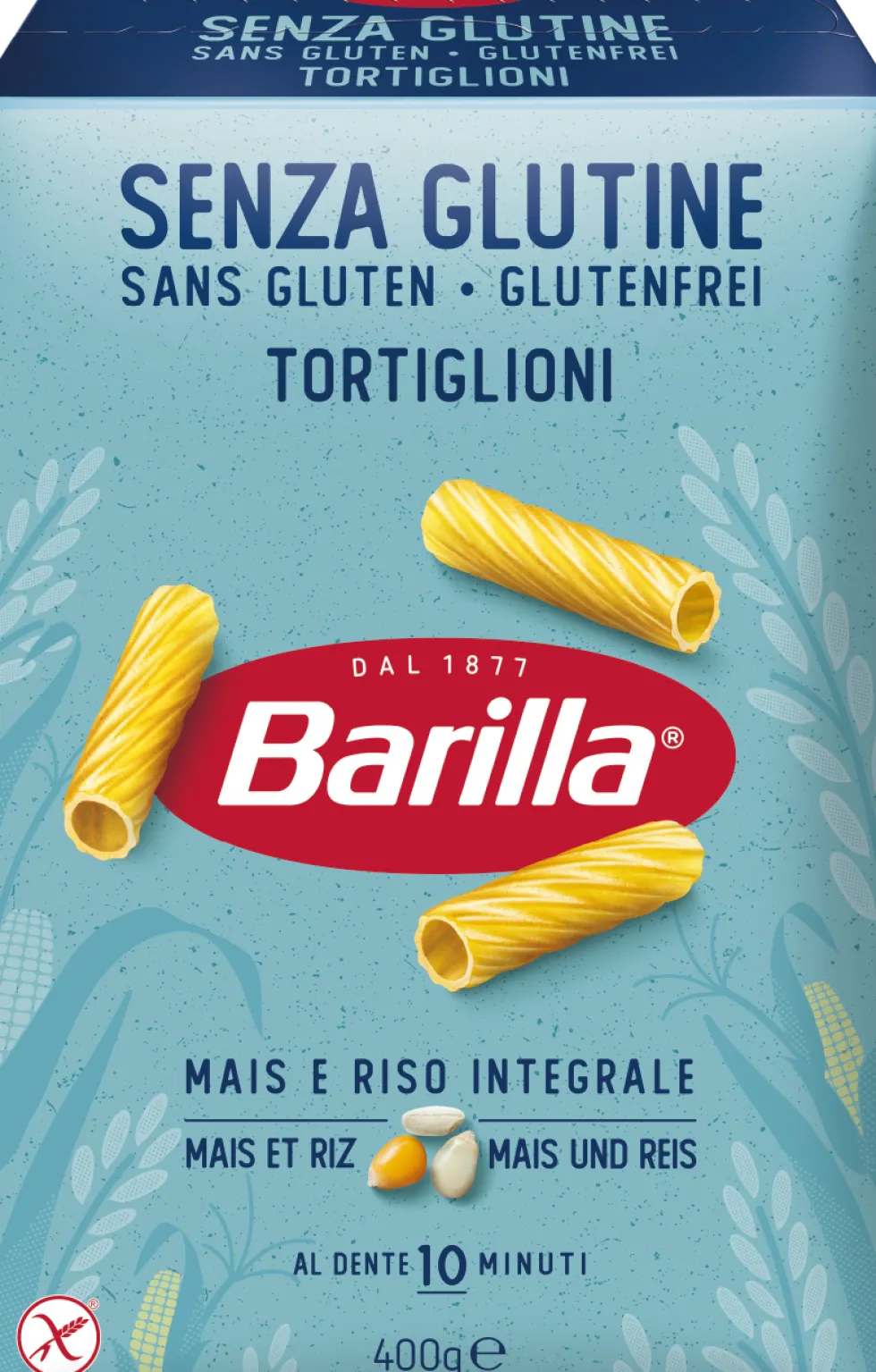 Barilla Senza Glutine - Tortiglioni Pasta di mais e riso, 400 g