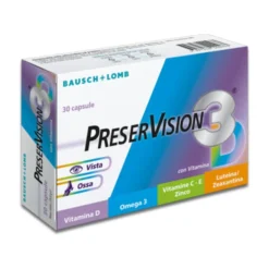Bausch & Lomb PreserVision 3D - Integratore alimentare per la vista e le ossa, 30 capsule molli