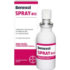 Bayer Benexol Spray B12 - Integratore alimentare per la carenza di vitamina B12, 15 ml