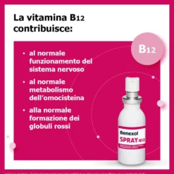 Bayer Benexol Spray B12 - Integratore alimentare per la carenza di vitamina B12, 15 ml