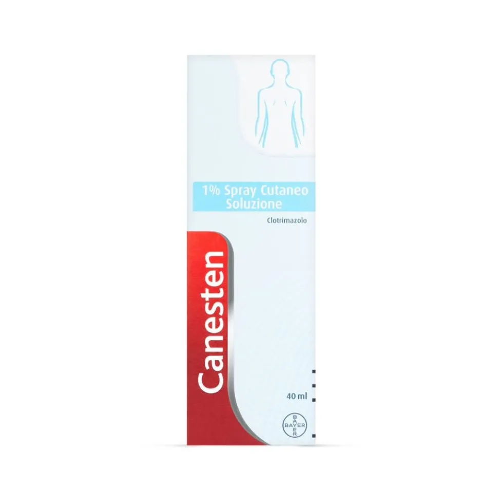 Bayer Canesten Spray cutaneo per Funghi e Micosi con Clotrimazolo 1% Antimicotico Antifungino, Flacone 40ml