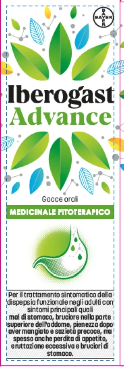 Bayer Iberogast Advance Gocce Orali Medicinale Fitoterapico per Dispepsia, 50ml