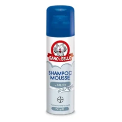Bayer Sano e Bello - Shampoo Mousse al Talco per Gatto, 200ml