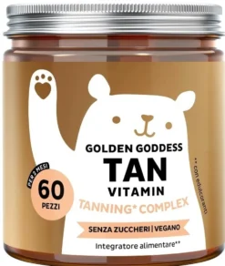 Bears with Benefits Golden Goddess - Integratore per l'abbronzatura, 60 caramelle gommose