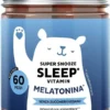 Bears with Benefits Super Snooze - Integratore di melatonina per il sonno, 60 caramelle gommose