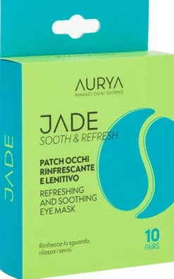 Beautytime Aurya Jade - Patch occhi per un'azione lenitiva e rinfrescante dello sguardo, 10 paia