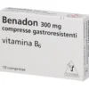 Benadon compresse gastroresistenti da 300 mg - Vitamina B6 per carenze vitaminiche, 10 compresse