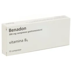 Benadon 300 mg - Compresse gastroresistenti per le carenze di vitamina B6, 10 compresse