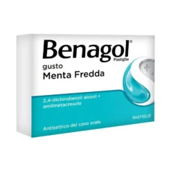 Benagol Pastiglie gusto menta fredda - Antisettico per disinfettare la bocca e la gola, 24 pastiglie