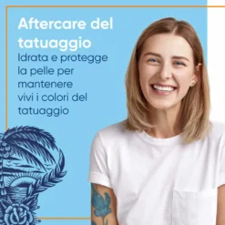 Bepanthenol Tattoo Crema Protezione Solare Molto Alta SPF50+ per Tatuaggio, 50ml