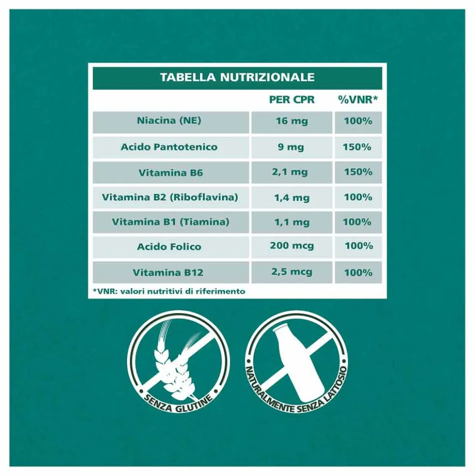 Be-Total - Integratore di vitamine B per il metabolismo energetico e la stanchezza, 40 compresse