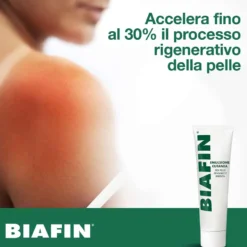 Biafin Emulsione cutanea - Crema lenitiva per le scottature e la pelle irritata, 100 ml