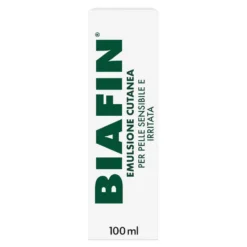 Biafin Emulsione Cutanea Idratante Lenitiva Crema Scottature e Pelle Sensibile e Irritata, 100ml