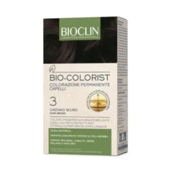 Bioclin Bio-Colorist 3 Castano Scuro - Kit di colorazione permanente per capelli, 1 kit