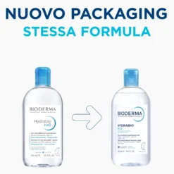 Bioderma Hydrabio H2O - Acqua micellare idratante e struccante per il viso e gli occhi, 500 ml