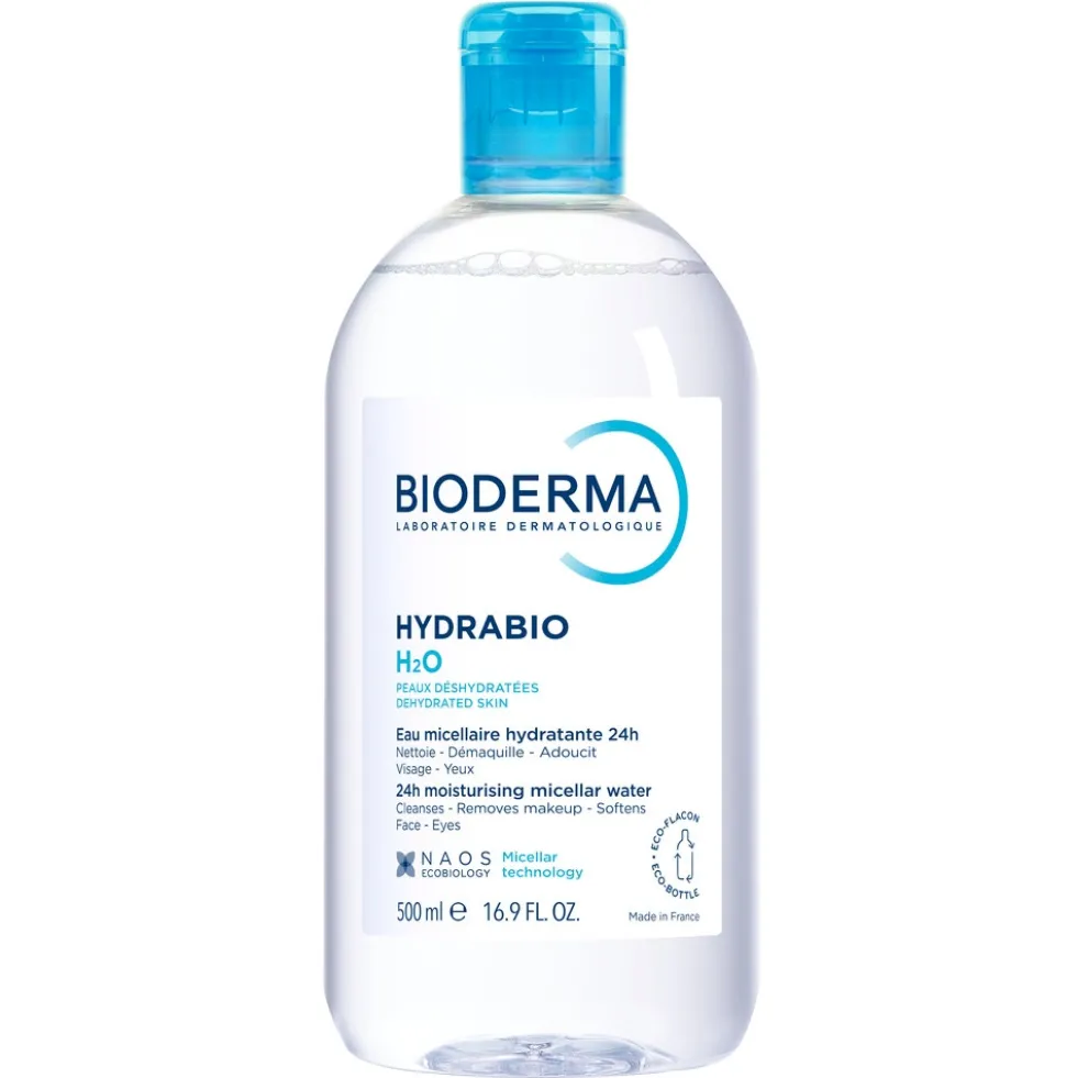 Bioderma Hydrabio H2O - Acqua micellare idratante e struccante per il viso e gli occhi, 500 ml