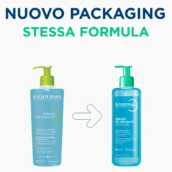 Bioderma Sébium Gel Moussant - Gel detergente purificante per pelle mista e grassa, 400ml