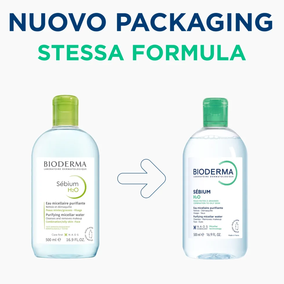 BIODERMA Sebium H2O Soluzione Micellare Detergente Struccante Pelle Mista 500 ml