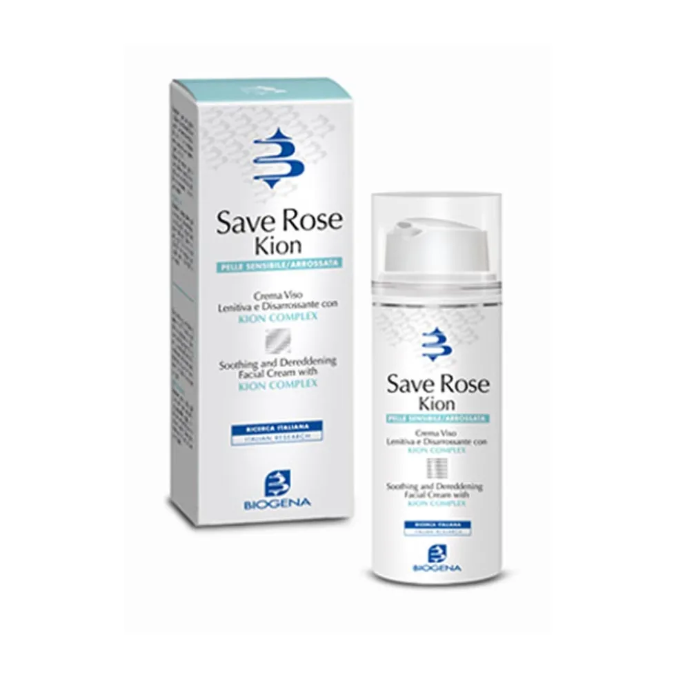 Biogena Save Rose Kion Crema Viso Lenitiva e Disarrossante, 50ml