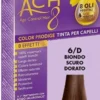 Biokeratin ACH8 Color Prodige - Tinta per Capelli Biondo Scuro Dorato 6D, 1 Kit