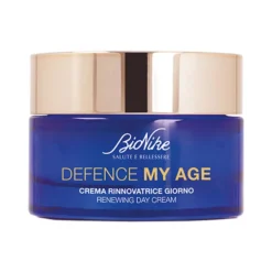 Bionike Defence My Age - Crema viso rinnovatrice da giorno per idratare e compattare la pelle, 50 ml