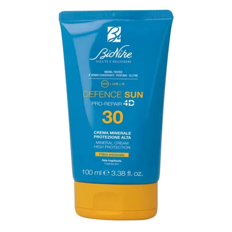 Bionike Defence Sun - Crema Minerale SPF30 Protezione Alta, 100ml