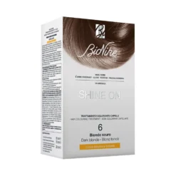 BioNike Shine On 6 Biondo scuro - Trattamento colorante permanente per i capelli, 1 kit monodose