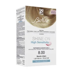 BioNike Shine On HS Plus 8.00 Biondo Chiaro - Colorazione permanente per i capelli sensibili, 1 kit