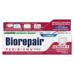 Biorepair Peribioma Pro - Dentifricio con probiotici per le infiammazioni gengivali, 75 ml