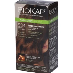 Bios Line Biokap Nutricolor Delicato - Tinta per capelli 5.34 Castano Chiaro Miele, 140ml