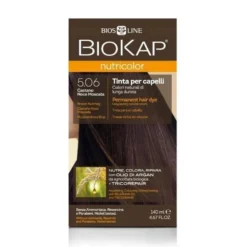 Bios Line Biokap Nutricolor - Tinta per capelli 5.06 Castano Noce Moscata, 140 ml