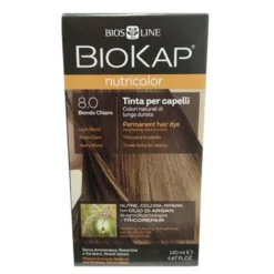 Bios Line Biokap Nutricolor - Tinta Per Capelli 8.0 Biondo Chiaro, 140ml