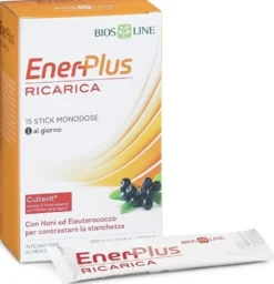 Bios Line EnerPlus - Ricarica Integratore Energetico, 15 Bustine